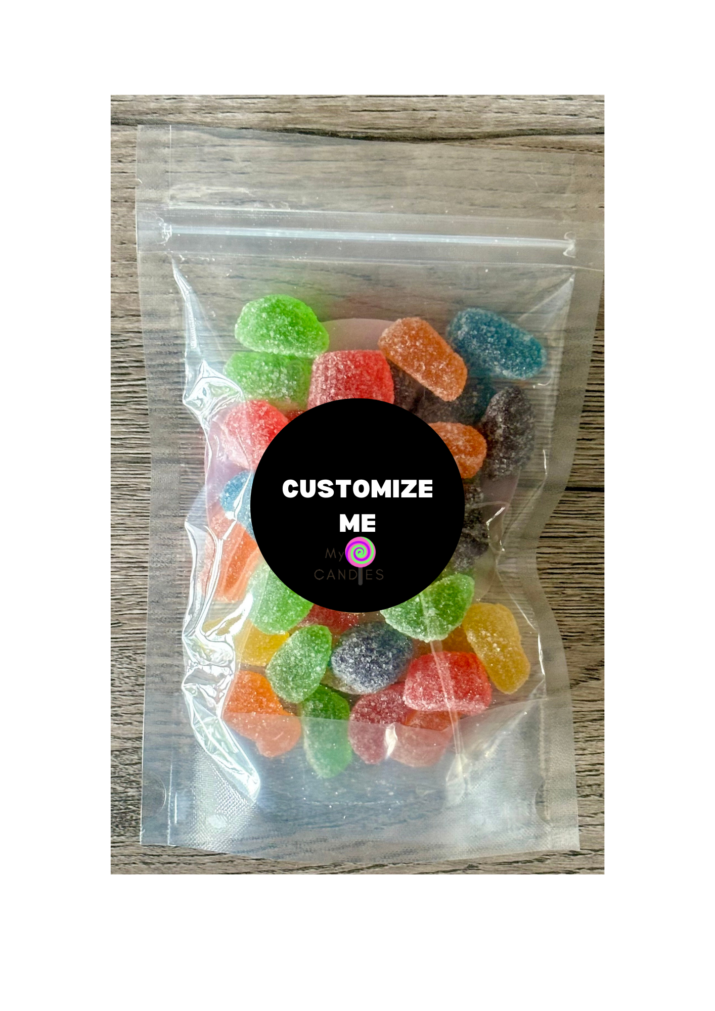 Gummy Gift - Pouch filled with 100g Fruit Pastilles (Min Order of 150)