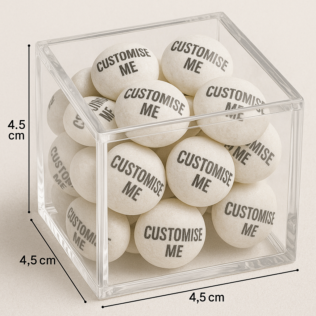 Personalised Digitally Printed Softmints in Acrylic Gift Box (4.5cm) – Perfect for Corporate Events & Birthdays (MOQ 150)