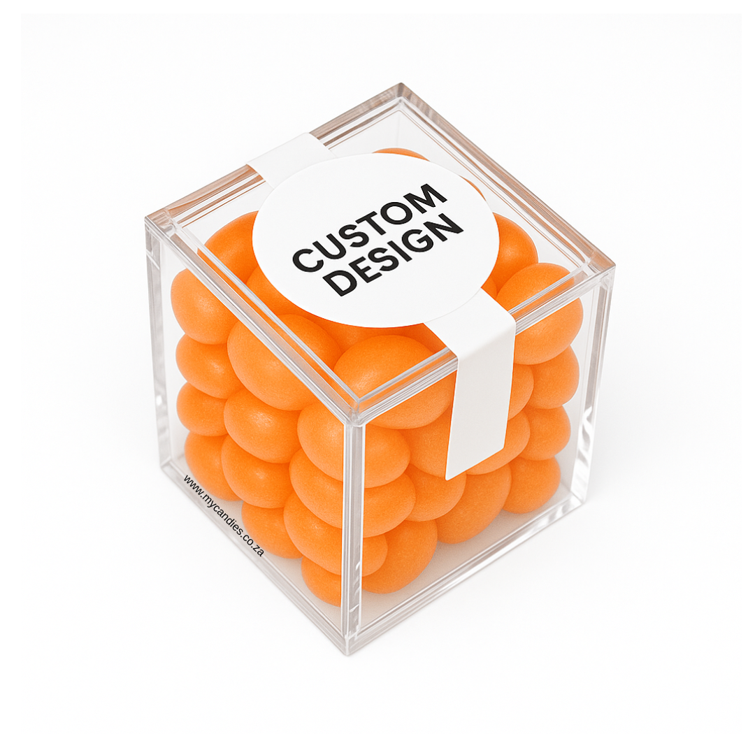 Jelly Beans Medium Box - Orange Min Order of 50