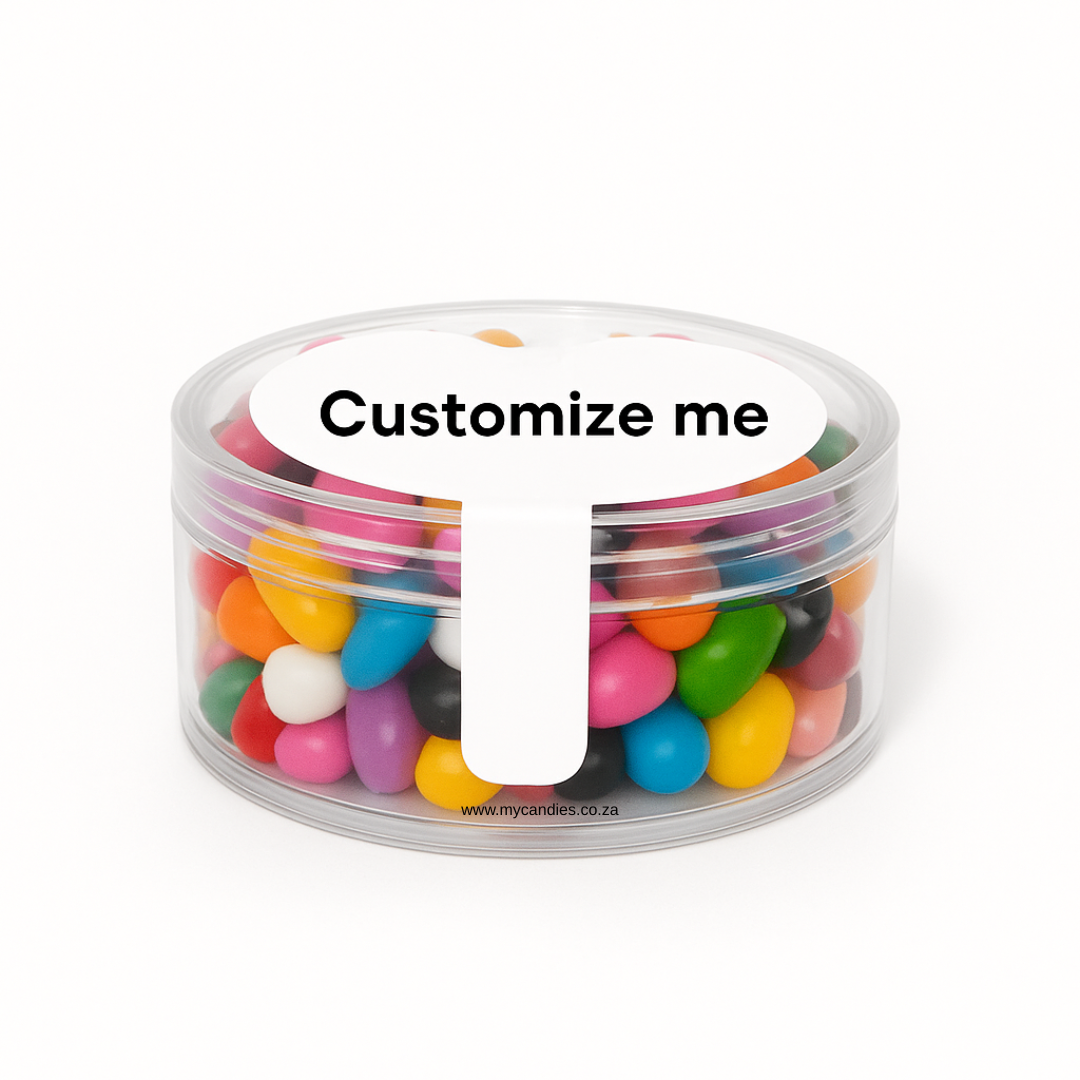 Jelly Beans Medium Acrylic Tub - Assorted Min Order of 100
