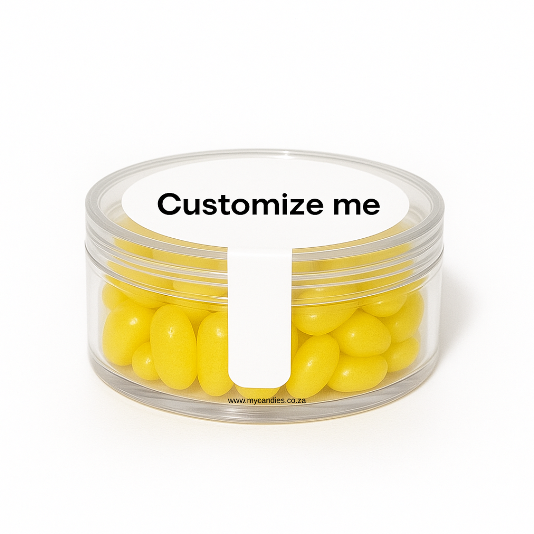Jelly Beans Medium Acrylic Tub - Yellow Min Order of 100