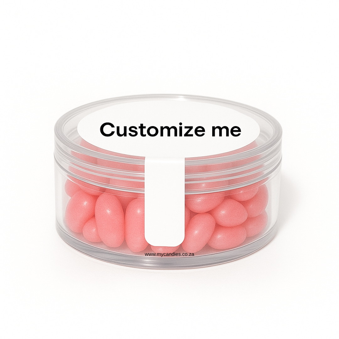 Jelly Beans Medium Acrylic Tub - Pink Min Order of 100