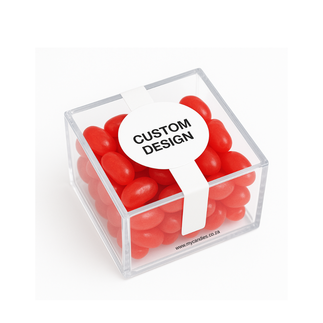 Jelly Beans Mini Box - Strawberry (Red) Min Order of 50