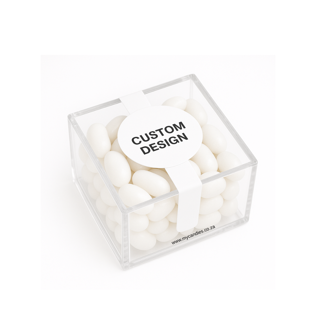 Jelly Beans Mini Box - Litchi (White) Min Order of 50