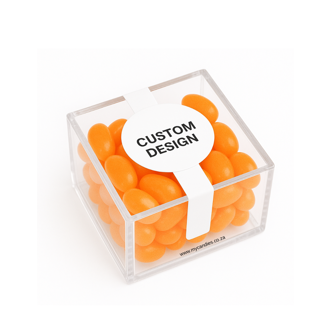 Jelly Beans Mini Box - Orange Min Order of 50