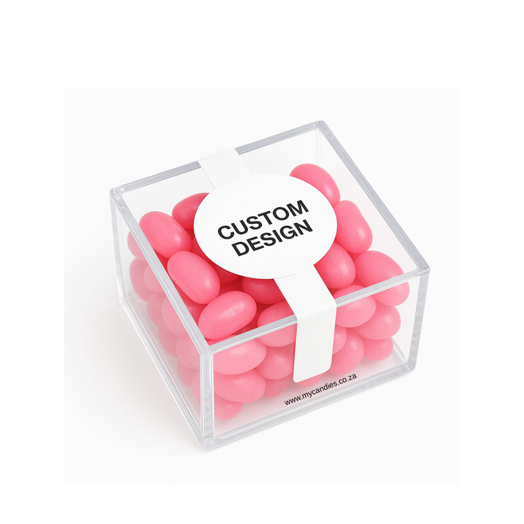 Jelly Beans Mini Box - Pink (Peach) Min Order of 50