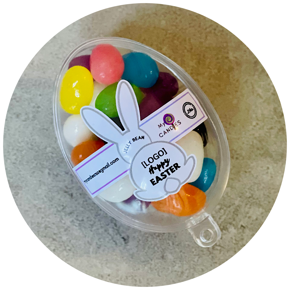 Easter Jelly Bean Egg - Assorted (Customize with your own Logo) Min Order 150