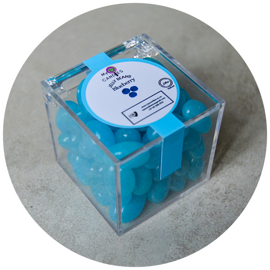 Jelly Beans Medium Box - Blueberry (Blue Min Order of 50