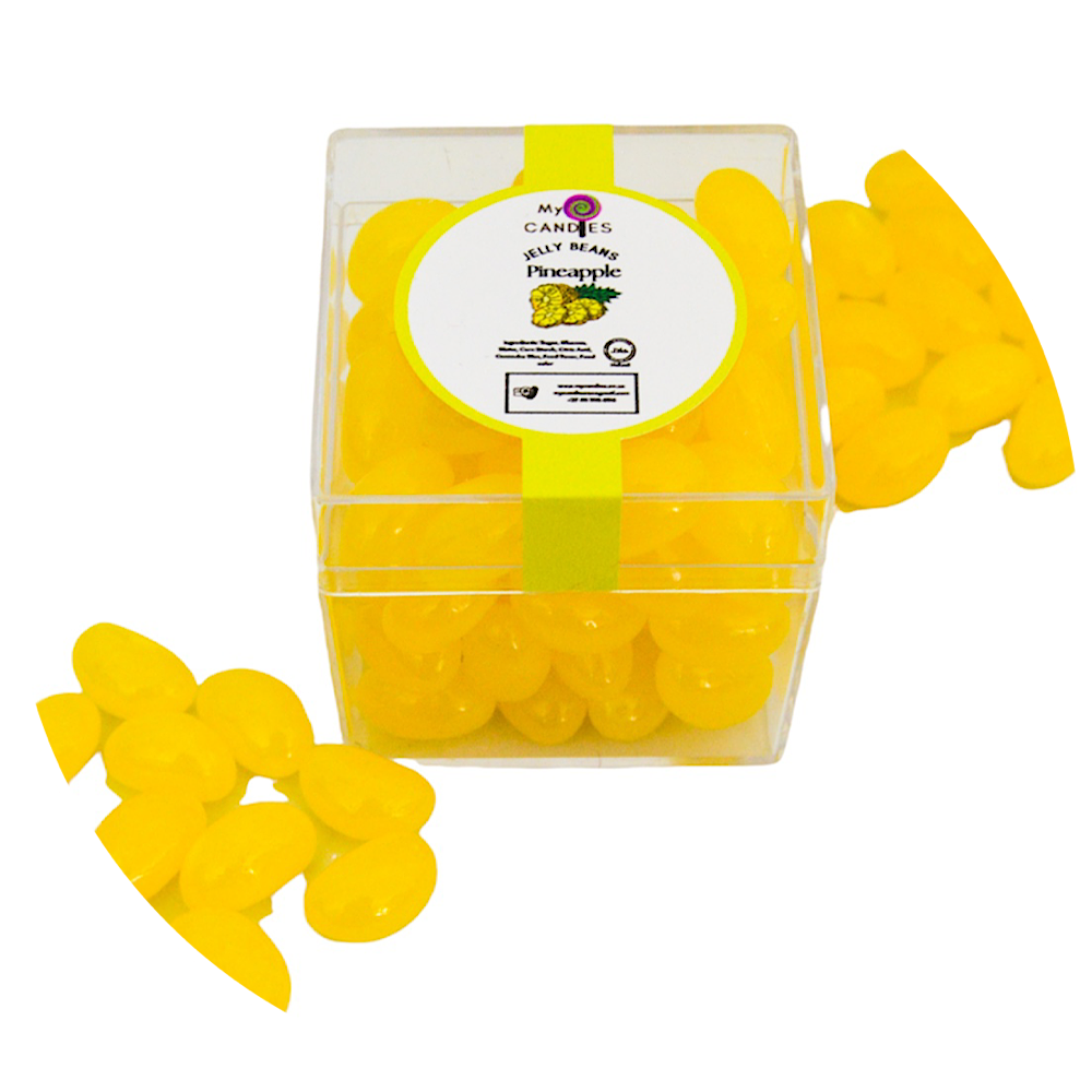 Jelly Beans Medium Box - Yellow (Pineapple) Min Order of 200