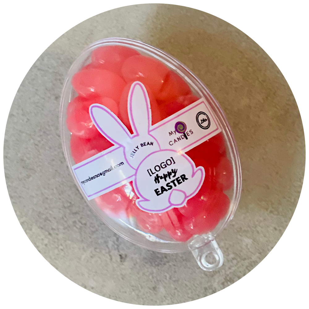 Easter Jelly Bean Egg - Pink (Customize with your own Logo) Min Order 150