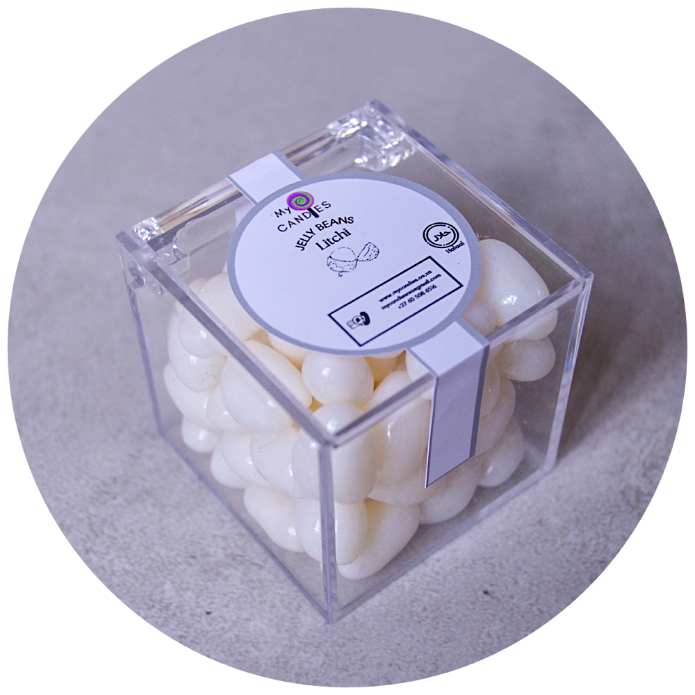 Jelly Beans Medium Box - Litchi (White) Min Order of 50