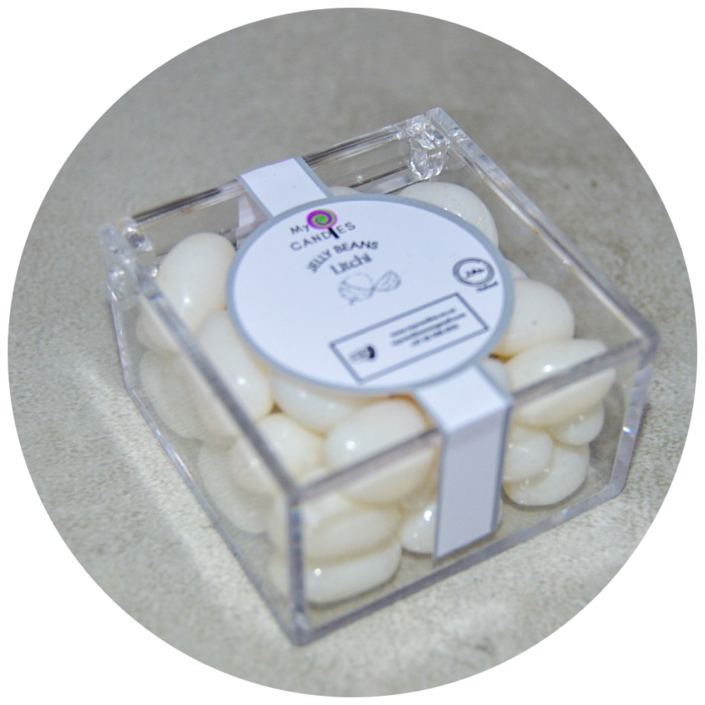 Jelly Beans Mini Box - Litchi (White) Min Order of 200