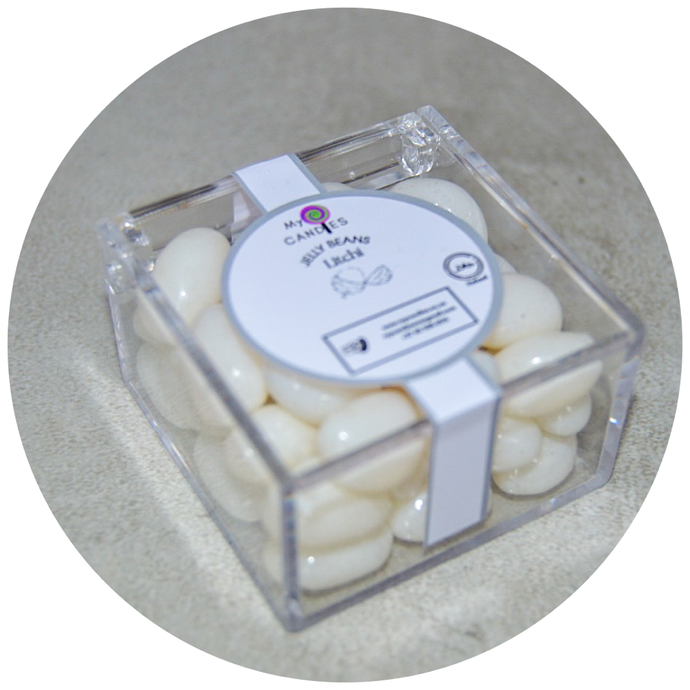 Jelly Beans Mini Box - Litchi (White) Min Order of 50