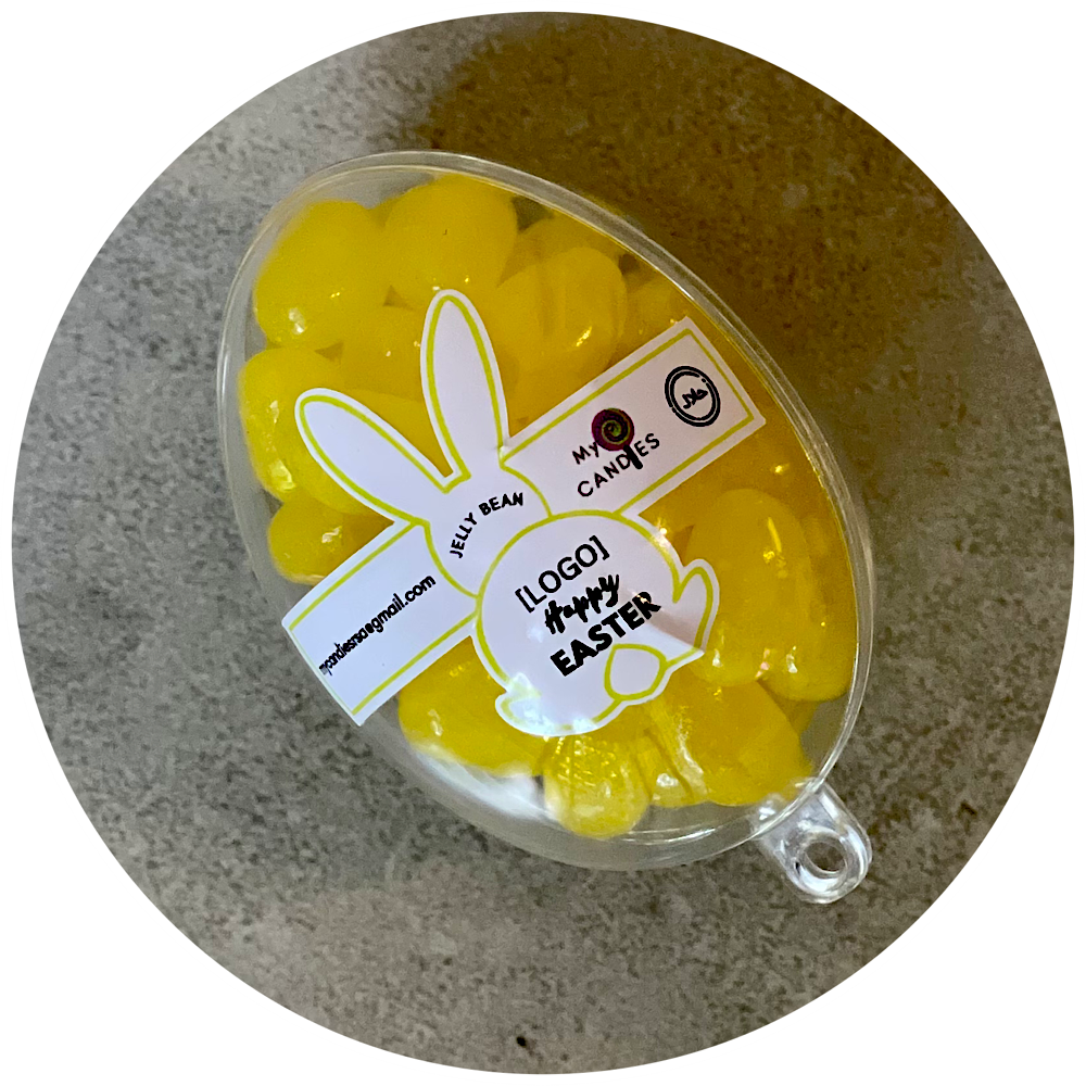 Easter Jelly Bean Egg - Yellow (Customize with your own Logo) Min Order 150