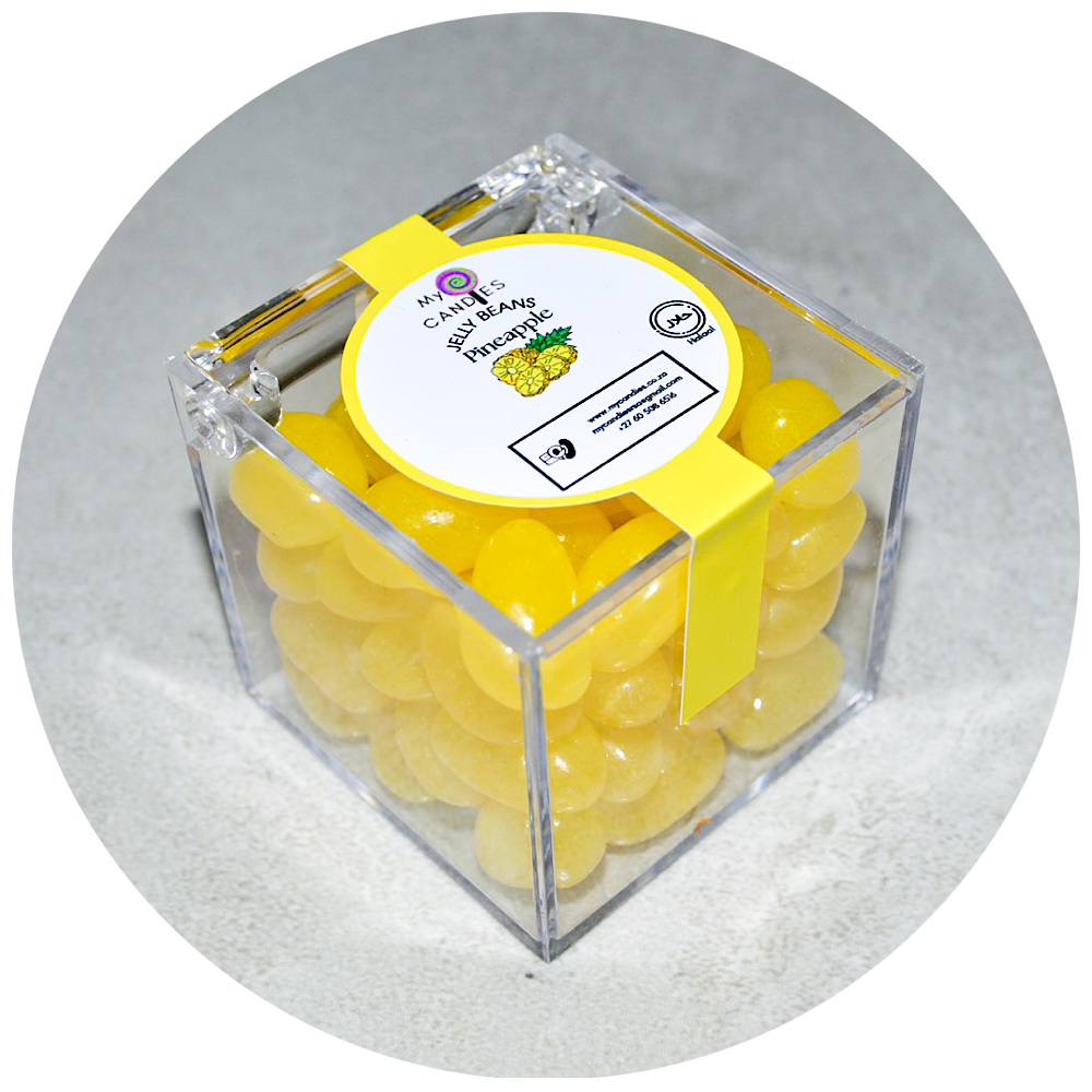 Jelly Beans Medium Box - Yellow (Pineapple) Min Order of 50