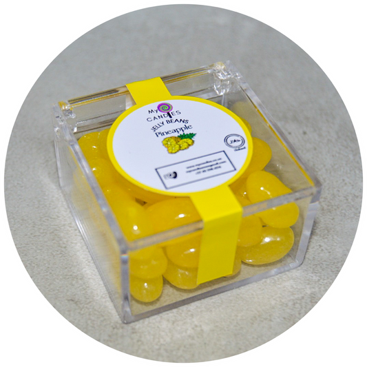 Jelly Beans Mini Box - Yellow (Pineapple) Min Order of 50