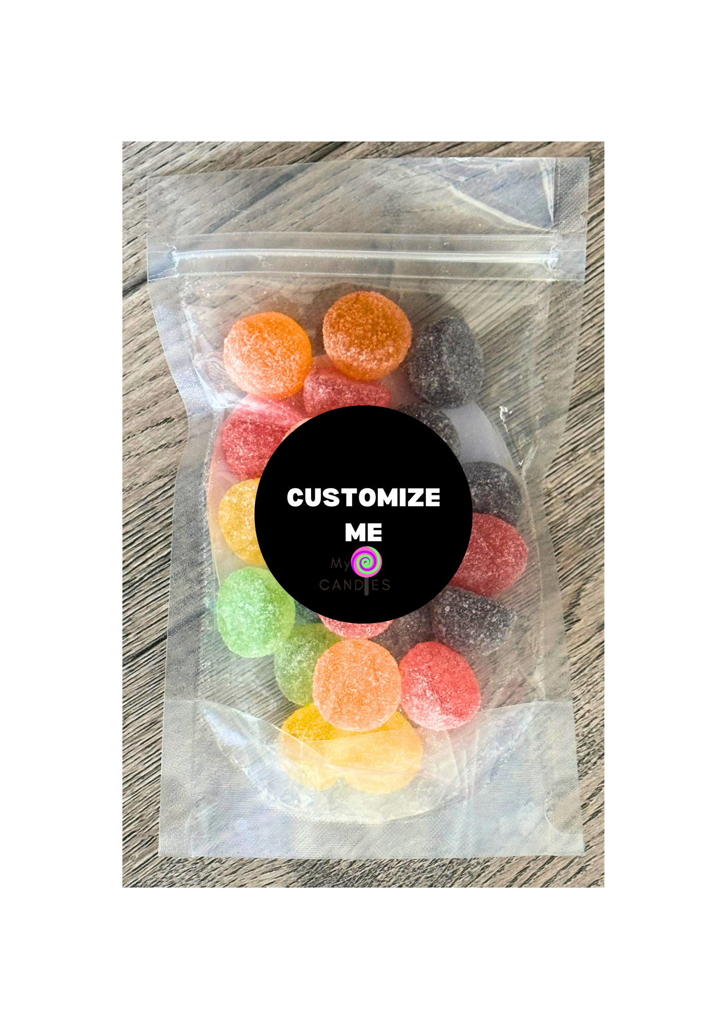 Gummy Gift - Pouch filled with 100g Fruit Jubes (Min Order of 150)