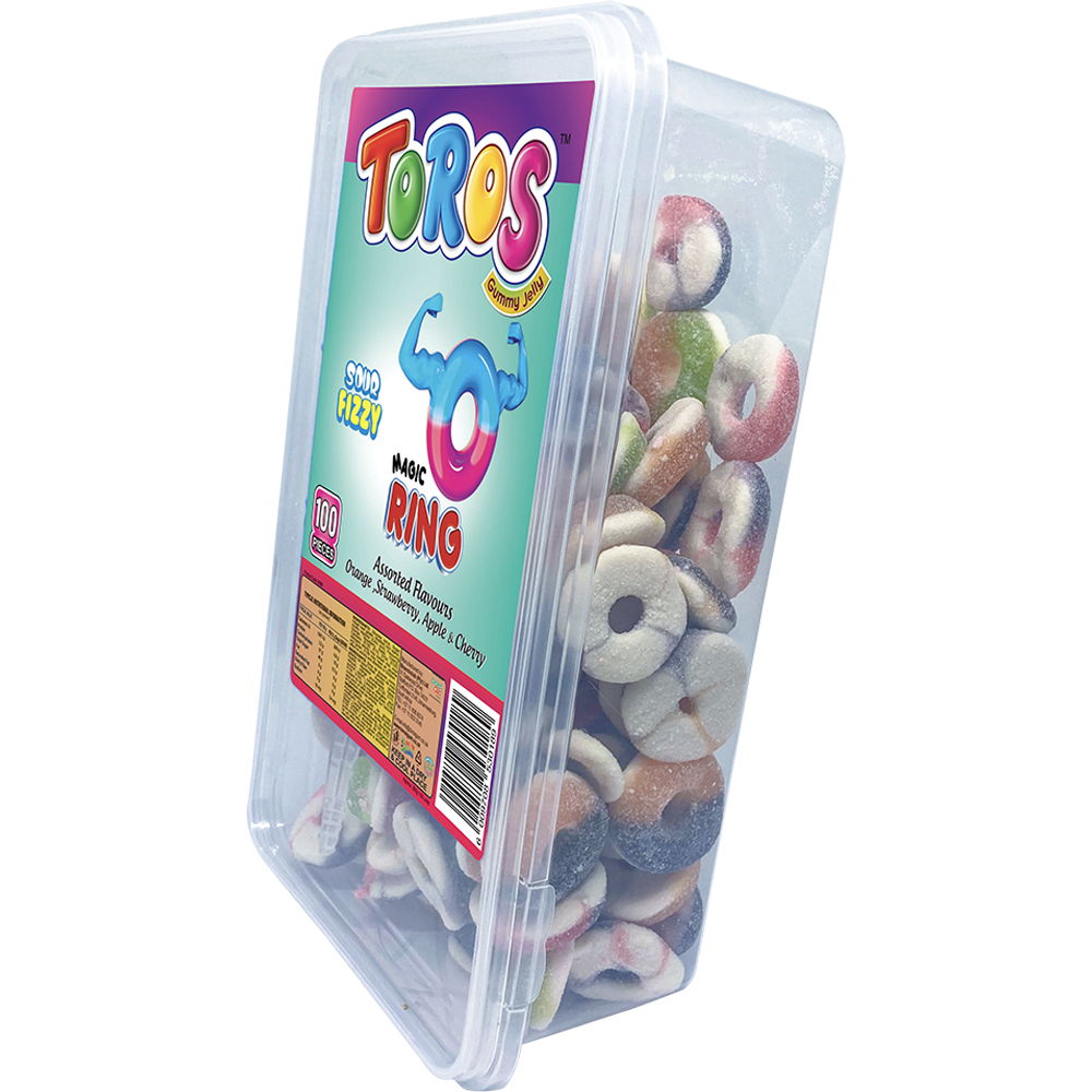 Toros Gummy Jelly – Magic Ring – Assorted Flavours 100's