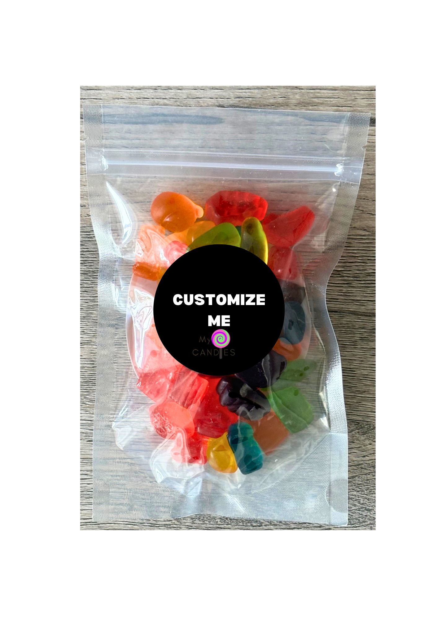 Gummy Gift - Pouch filled with 100g Soft Fruit Gums (Min Order of 150)