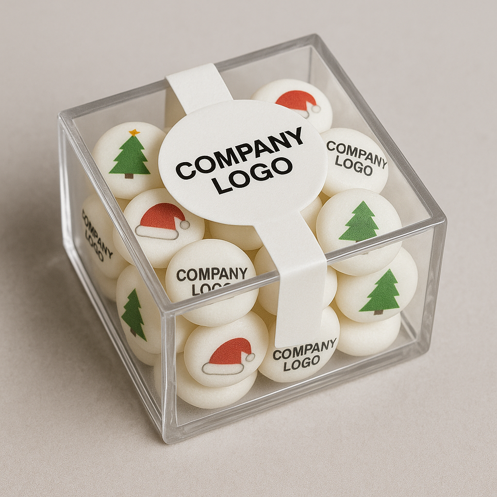 Personalised Edible Printed Softmints in Acrylic Gift Box – (MOQ 150)