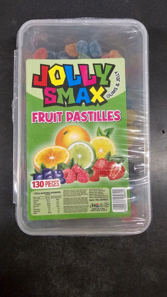 Jolly Smax Gums 720g Fruit Pastilles Tubs