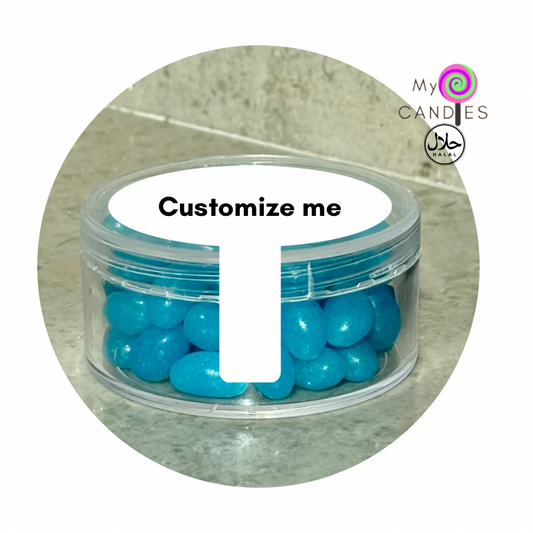 Jelly Beans Medium Acrylic Tub - Blue Min Order of 200