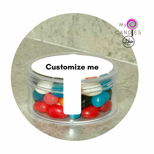 Jelly Beans Medium Acrylic Tub - Assorted Min Order of 200