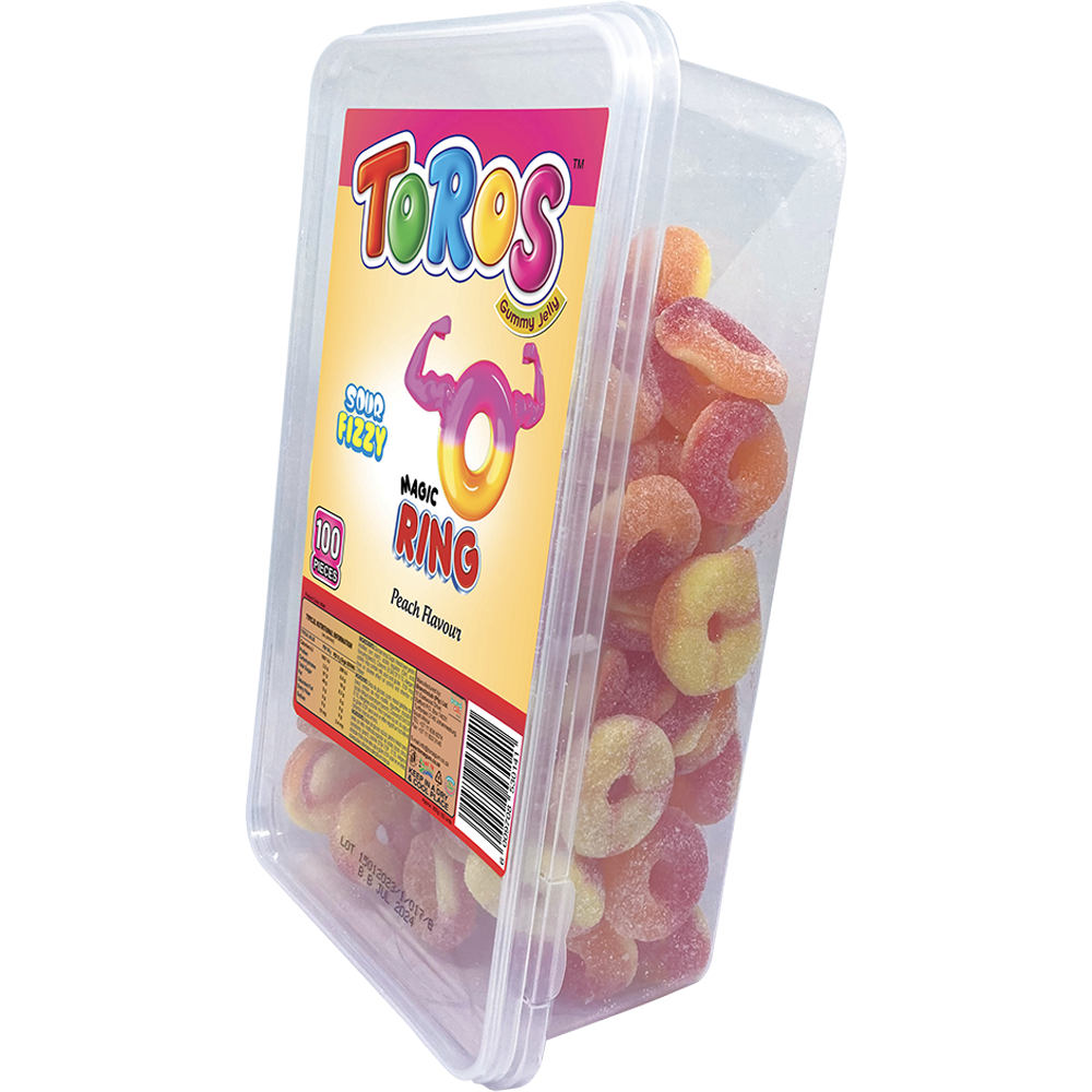 Toros Gummy Jelly – Magic Ring – Peach 100's