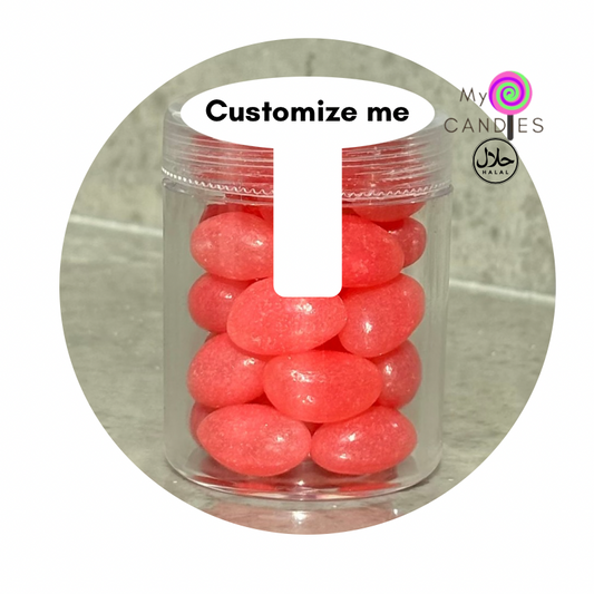 Jelly Beans Mini Acrylic Tub - Pink Min Order of 200