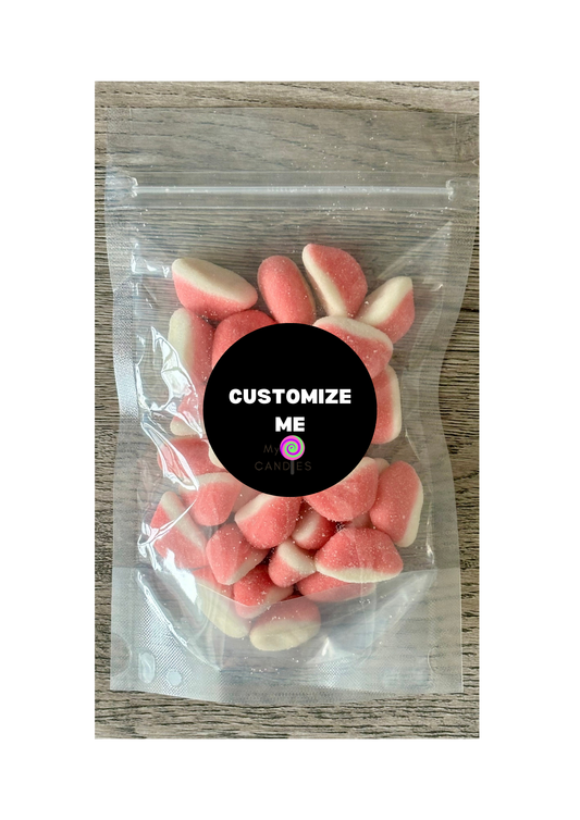 Gummy Gift - Pouch filled with 100g Strawberry Puffs (Min Order of 150)