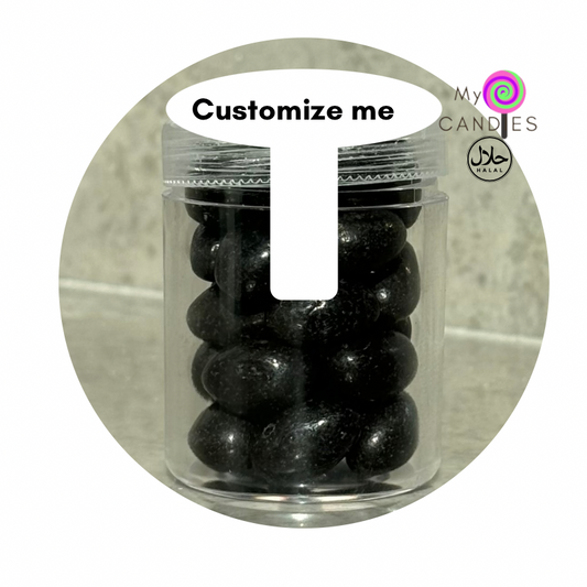 Jelly Beans Mini Acrylic Tub - Black Min Order of 200