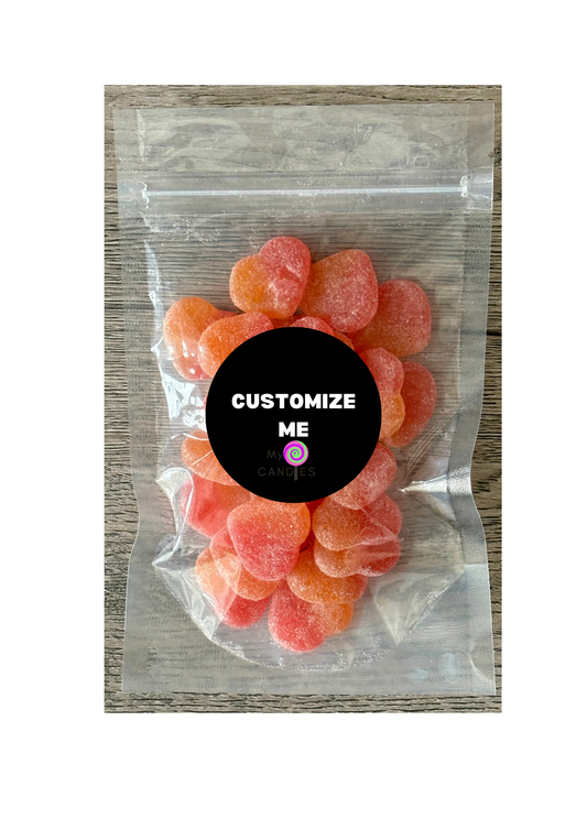 Gummy Gift - Pouch filled with 100g Hearts (Min Order of 150)