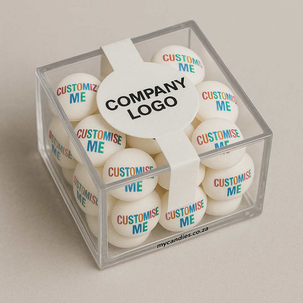 Personalised Edible Printed Softmints in Acrylic Gift Box – (MOQ 150)