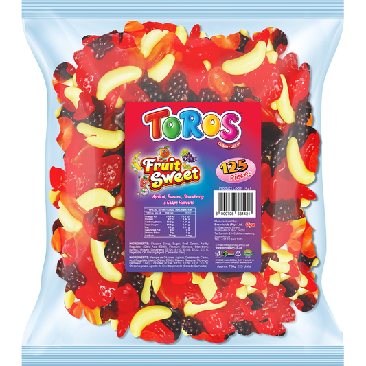 Toros Gummy Jelly - Fruit Sweet - Assorted Flavours 125's
