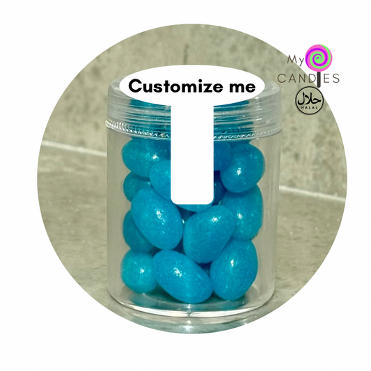 Jelly Beans Mini Acrylic Tub - Blueberry Min Order of 200