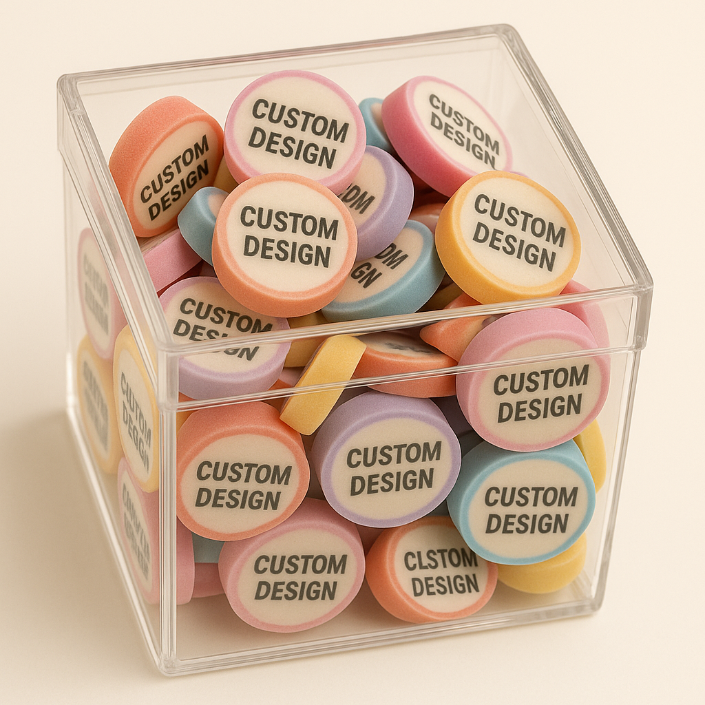 Personalised Rock Candy in Acrylic Gift Box (4.5cm) – Perfect for Corporate Events & Birthdays (MOQ 60)