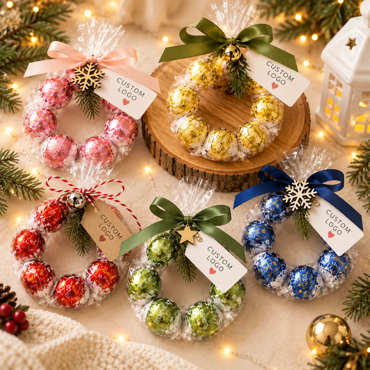 Festive Lindor Ball Ring with Custom Branding (Min order of 100)