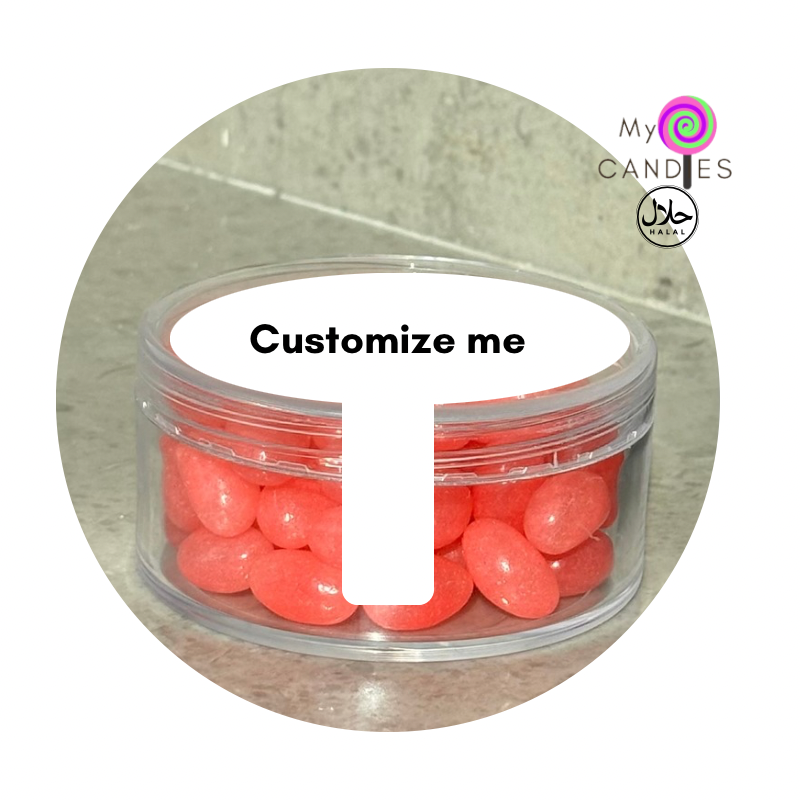 Jelly Beans Medium Acrylic Tub - Pink Min Order of 200