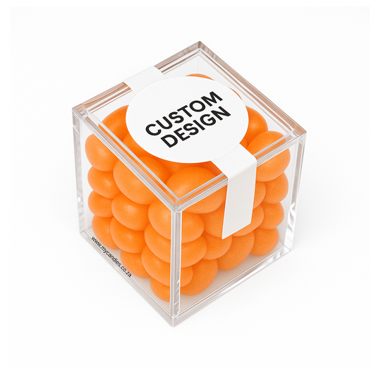 Jelly Beans Medium Box - Orange Min Order of 50
