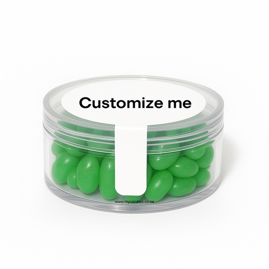 Jelly Beans Medium Acrylic Tub - Green Min Order of 200